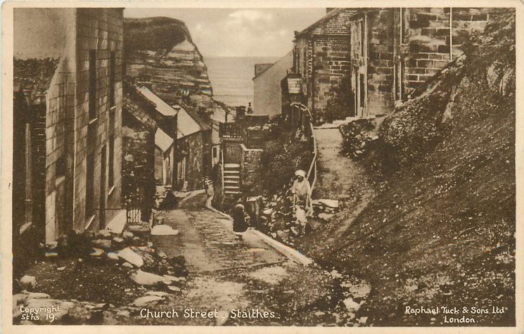 Staithes Yorkshire Church Street England OLD PHOTO