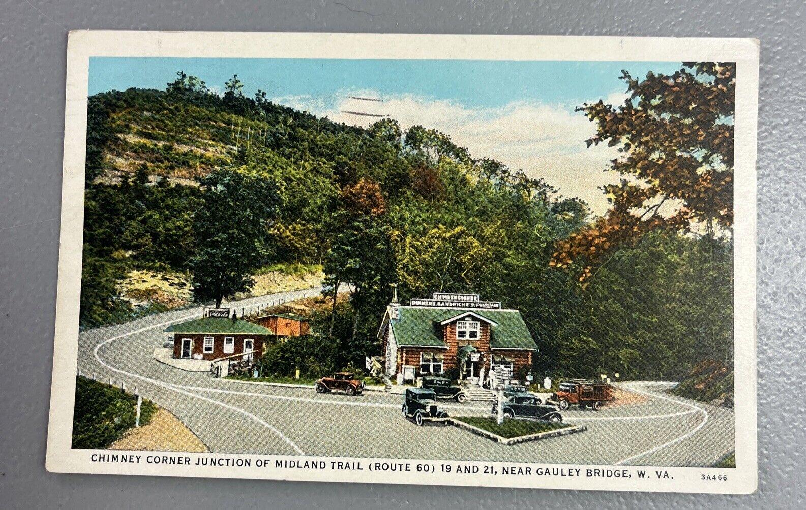 Chimney Corner Junction Route 60 Near Gauley Bridge West Virginia WV Postcard