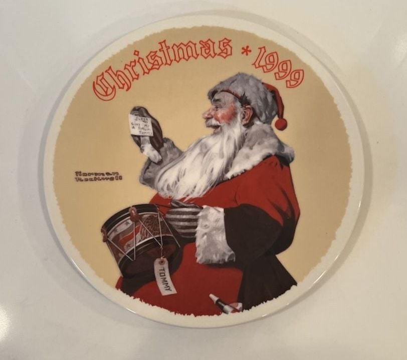 Norman Rockwell Knowles 'A Drum For Tommy' 1999 Christmas Collector Plate
