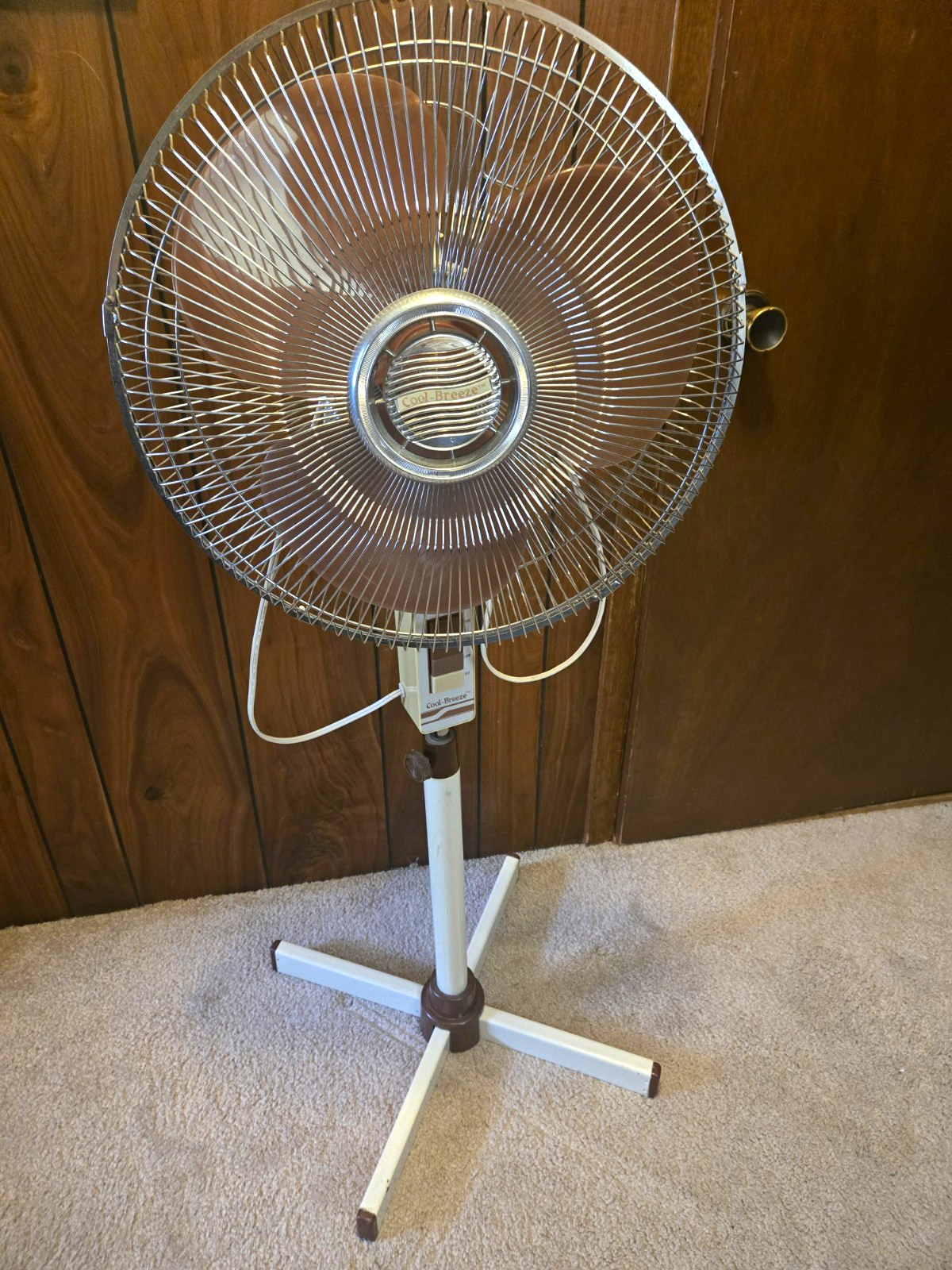 Vintage 1980s Oscillating Pedestal Fan 16