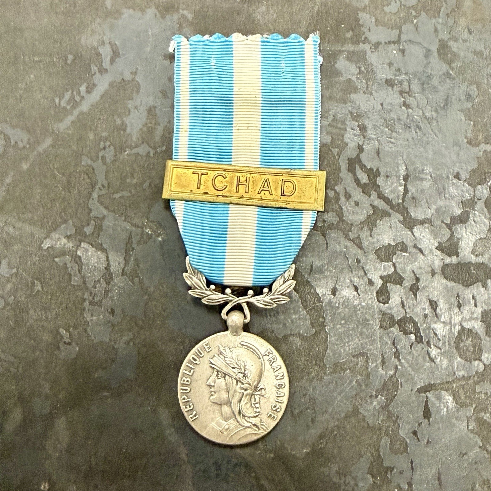 Original 1960s French Outre D’mer Colonial Medal W Chad Clasp
