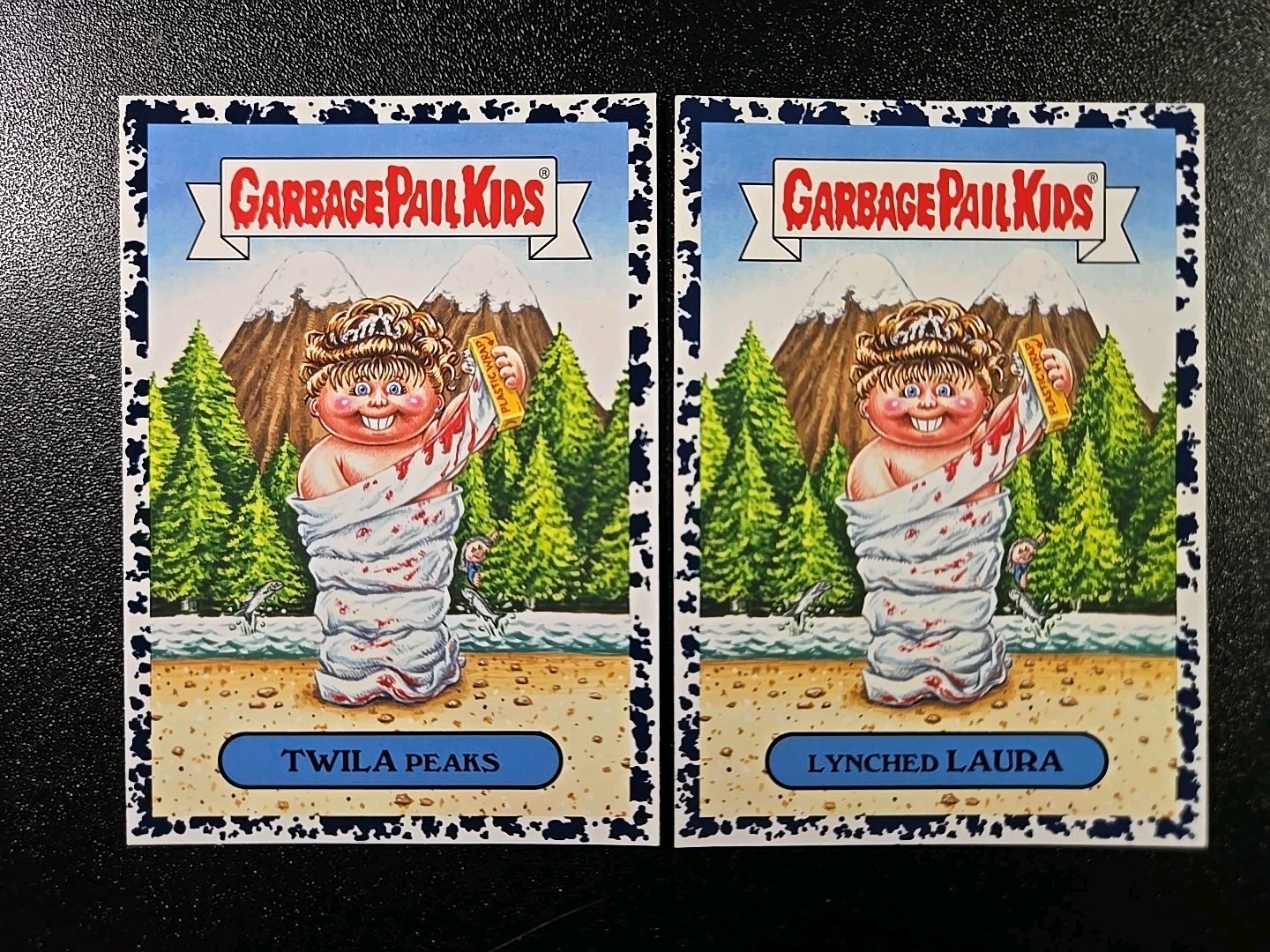 SP Black Twin Peaks David Lynch Laura Palmer Spoof Garbage Pail Kids 2 Card Set