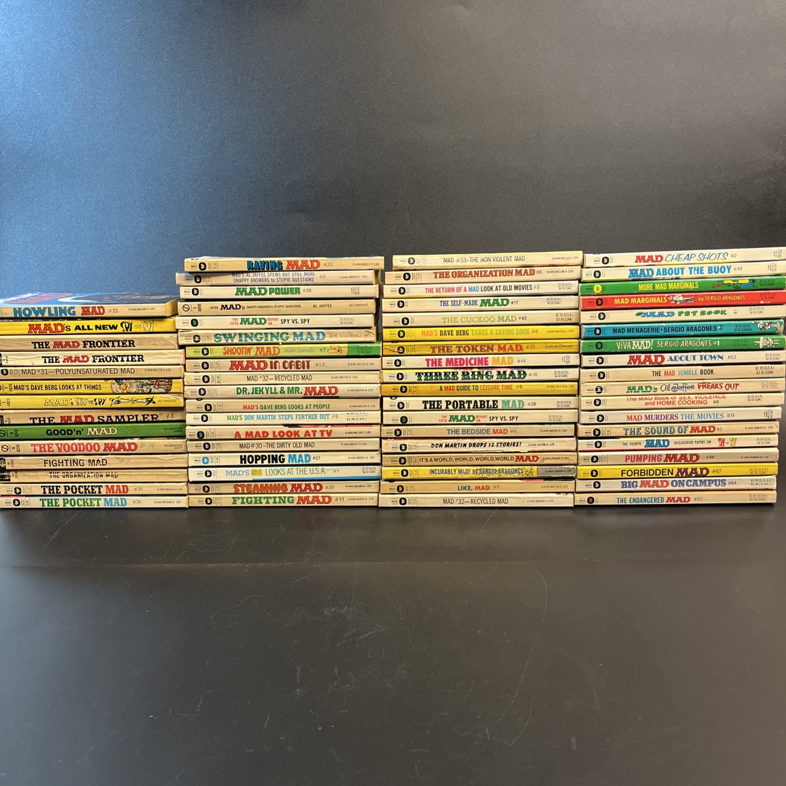 68 Vtg Mad Magazine Paperback Book Lot Mixed 60-80s Humor Warner Signet Berg