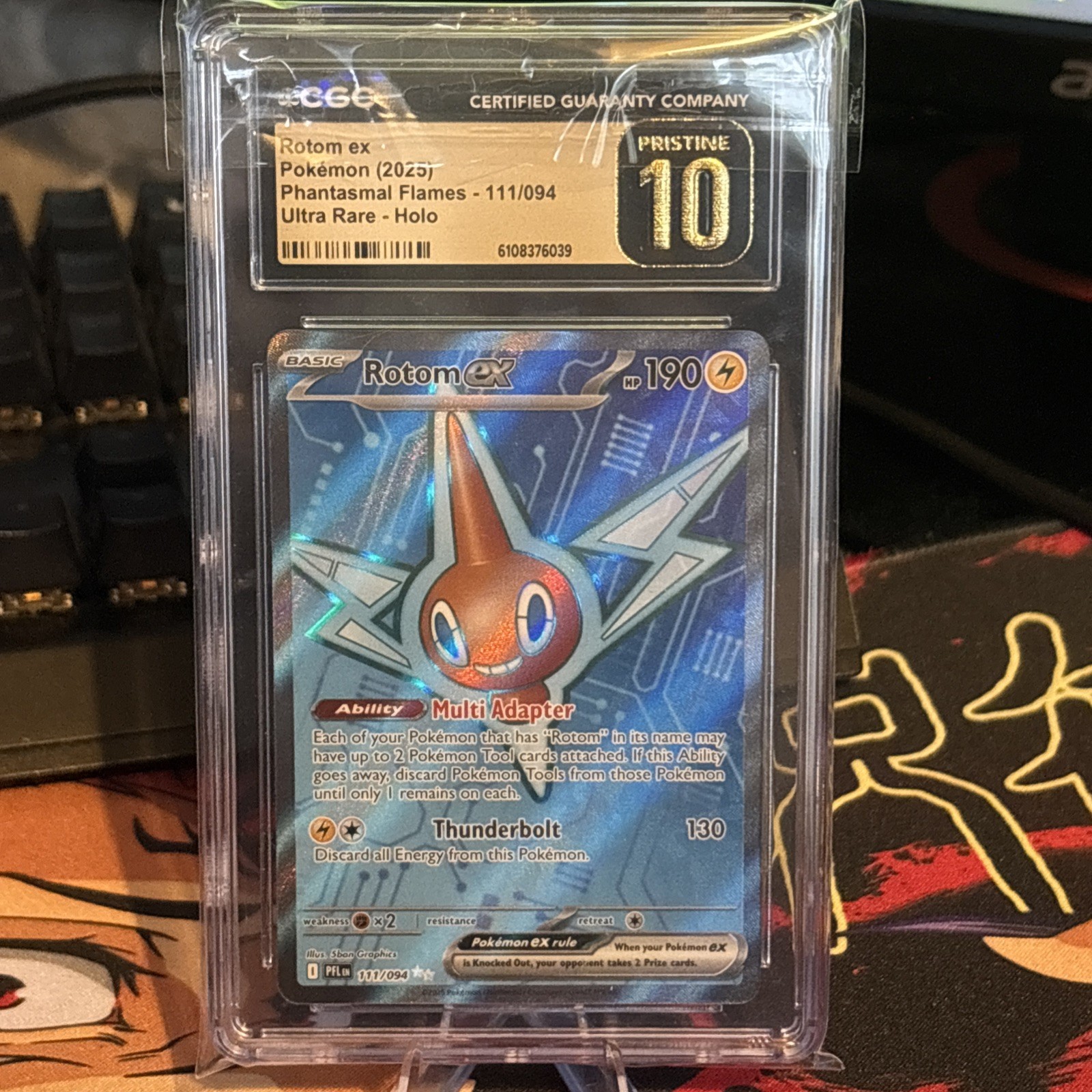 Pokémon TCG Rotom EX Ultra Rare Holo, 111/094, CGC Pristine 10