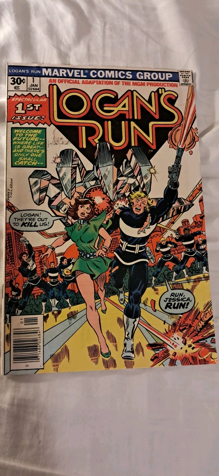 Logan\'s Run Comic Book FIRST ISSUE. Marvel Comics.  Very Good Condition