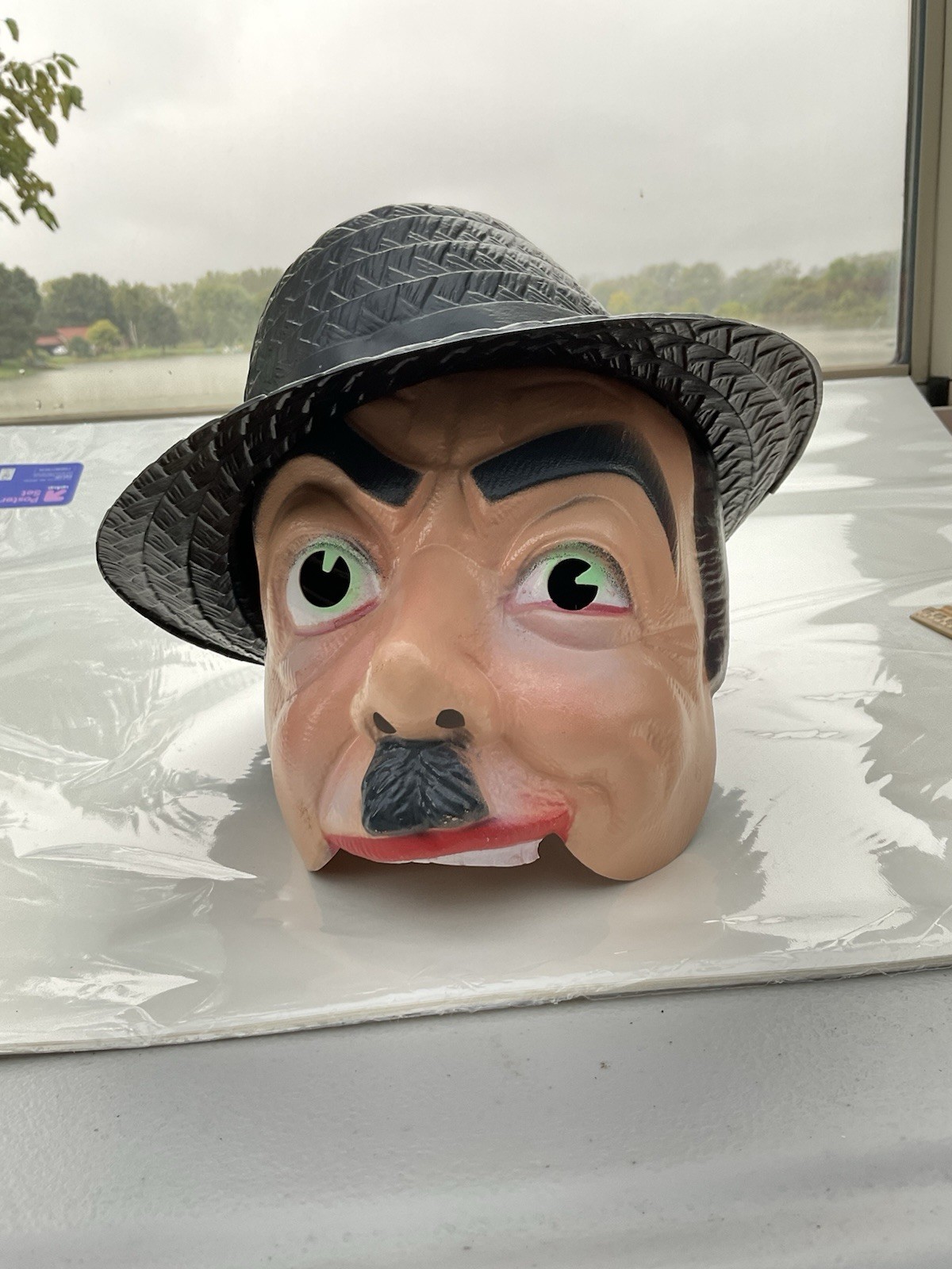 Vintage Hand Painted Made In France Charlie Chaplin Mask