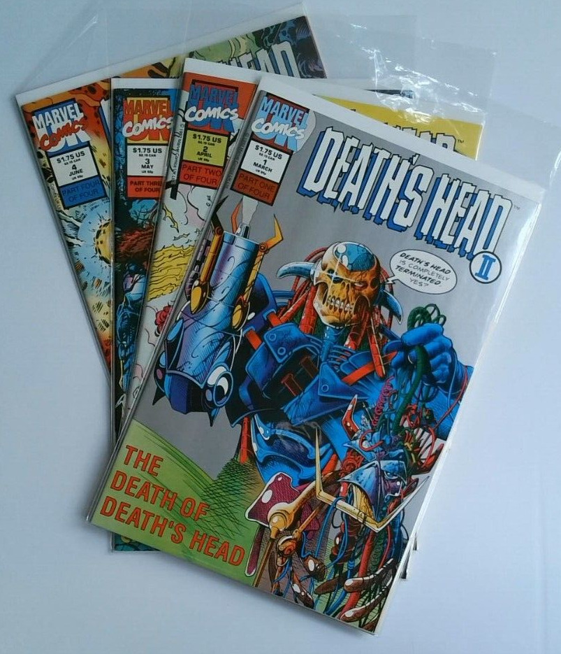 Death's Head II Comic Set 1-2-3-4 Cyborg Fantastic Four Iron Man Wolverine 1st 