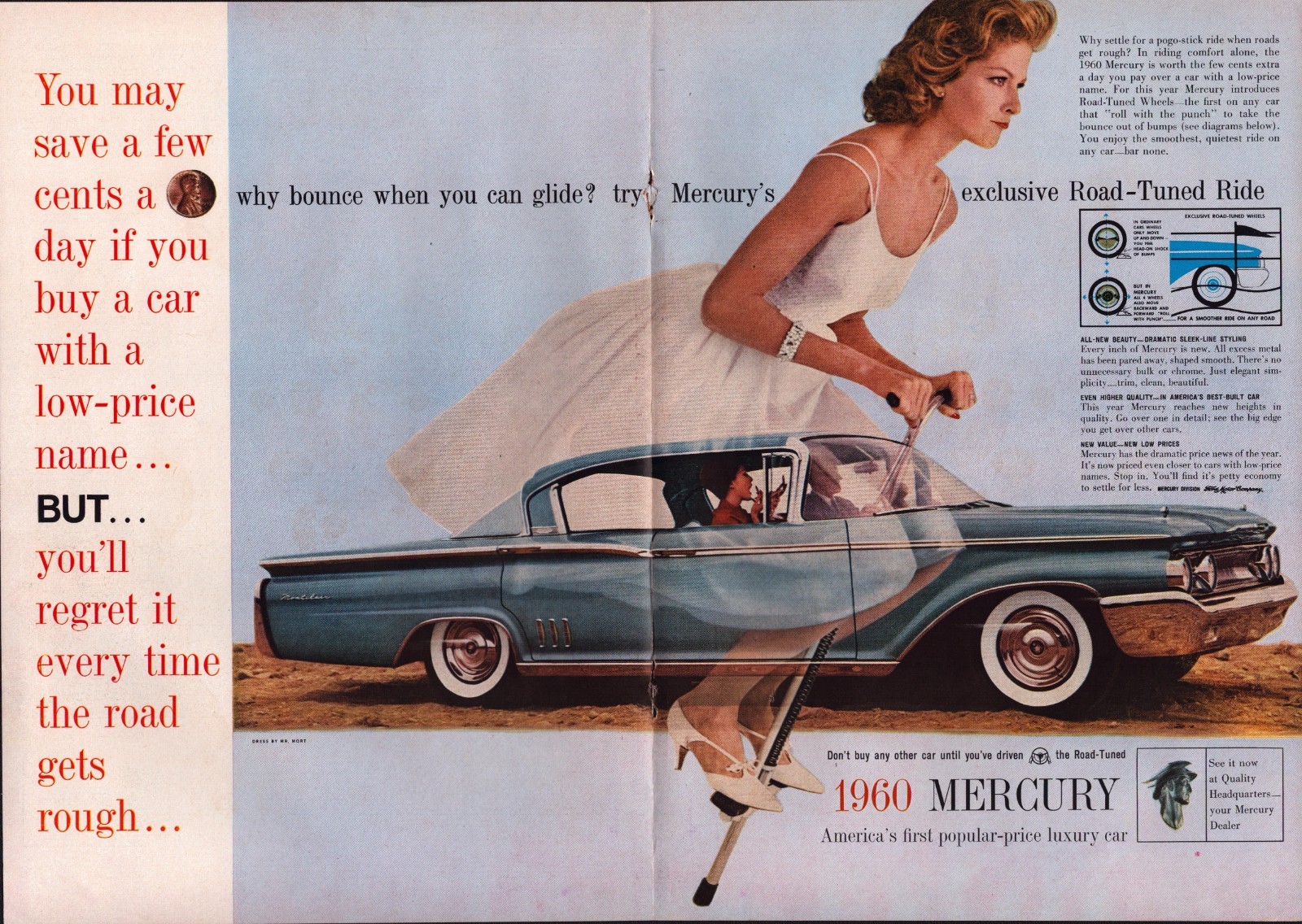 1959 Vintage Print AD - 1960 Mercury Montclair - Road Tuned Ride - Wall Art