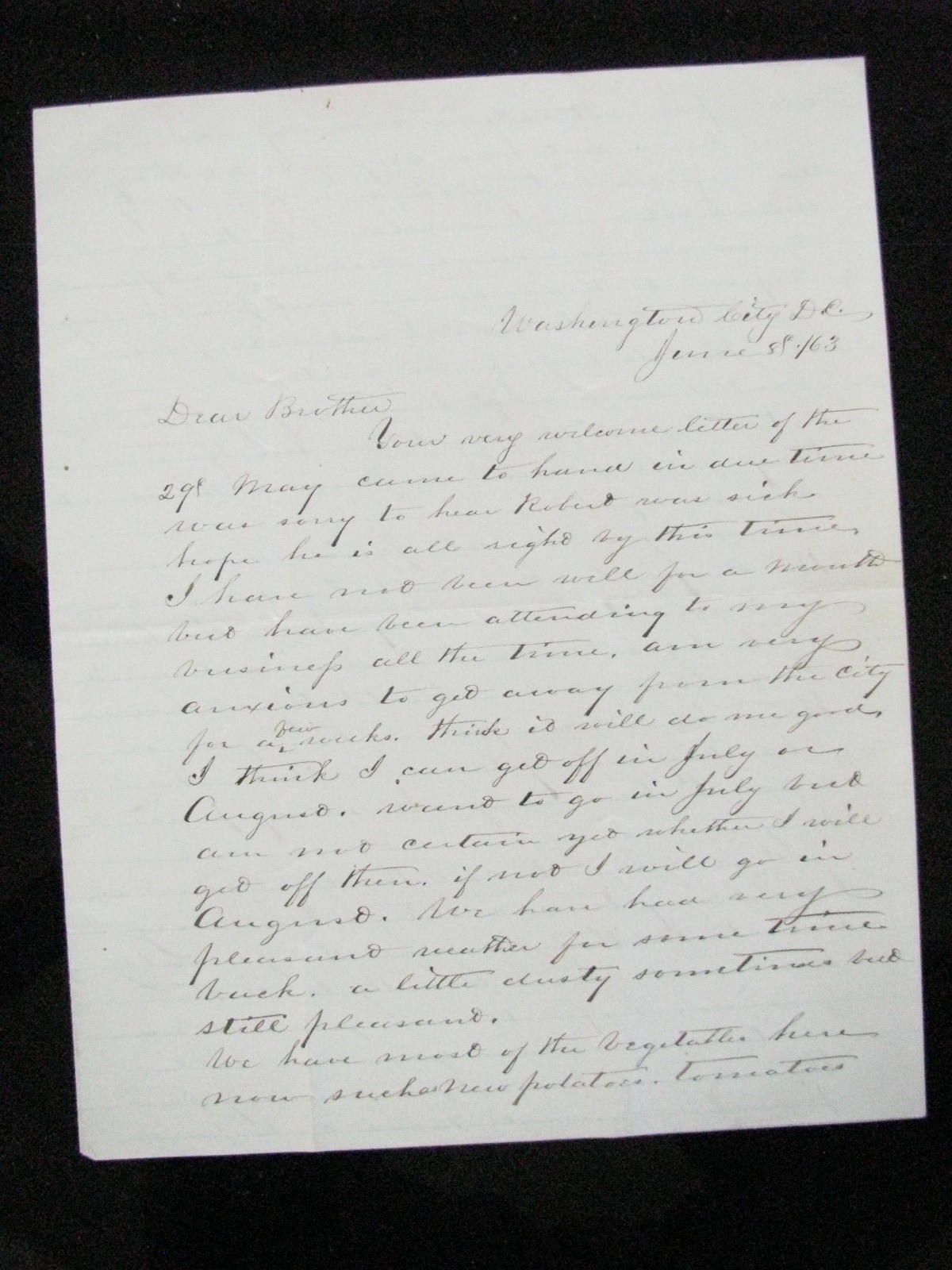 CIVIL WAR ALLEGHENY COUNTY PENNSYLVANIA LETTER RE GRANT AT VICKSBURG 1863