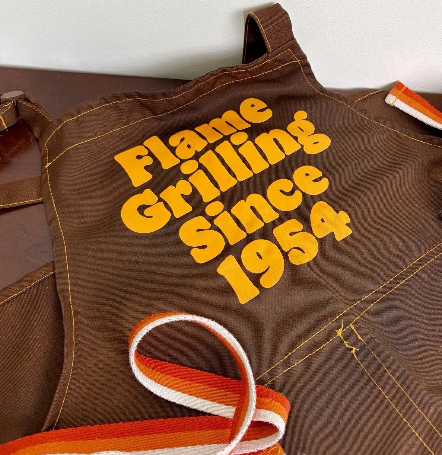 Burger King Employee Apron Flame Grilling Since 1954 Official Crew