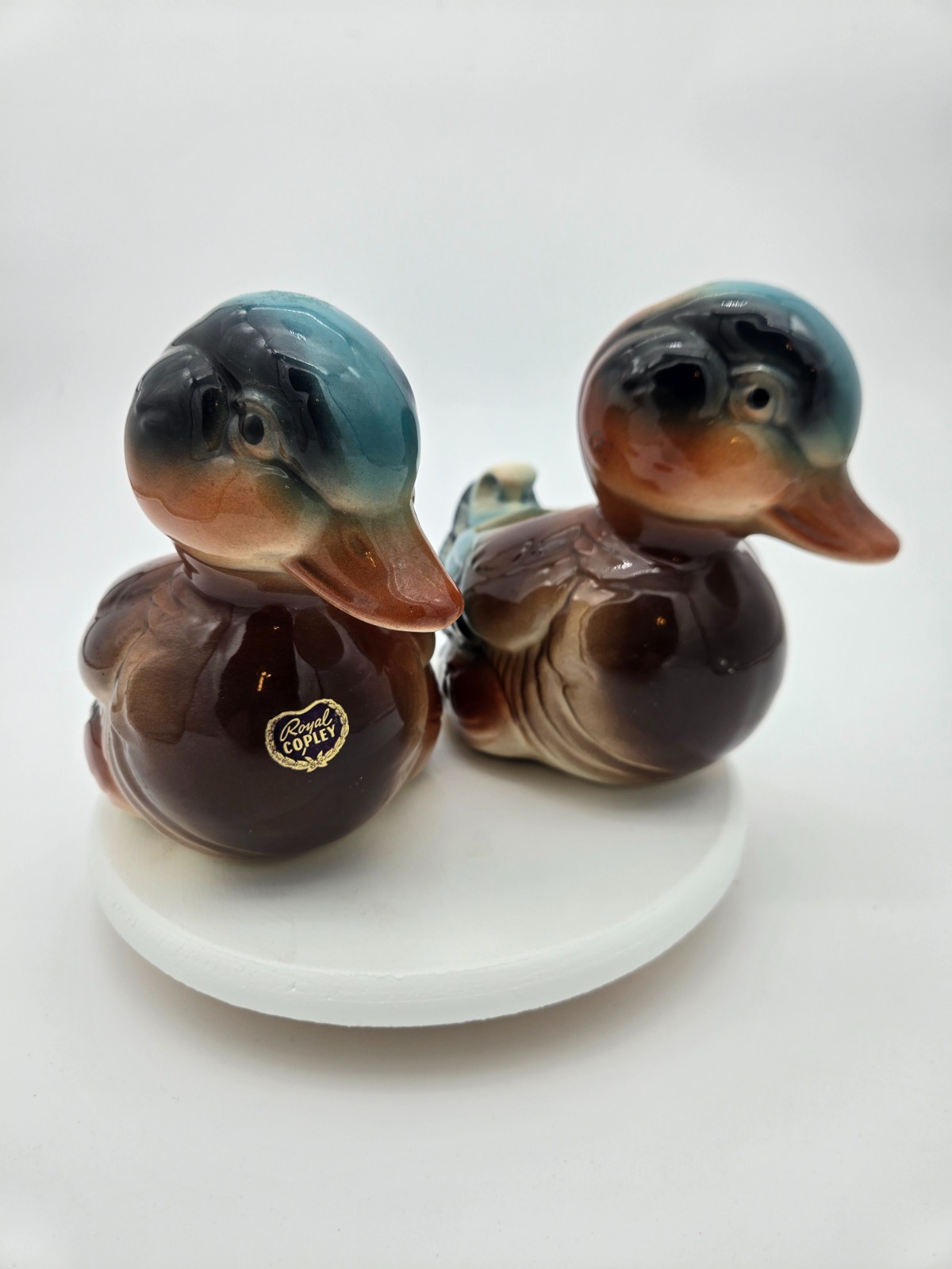 VINTAGE ROYAL COPLEY DUCK PLANTER POTS