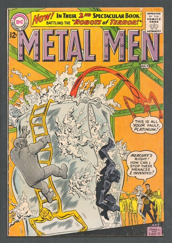 Metal Men 2, 1963. DC. Grade: 4.0. LOT 221112698