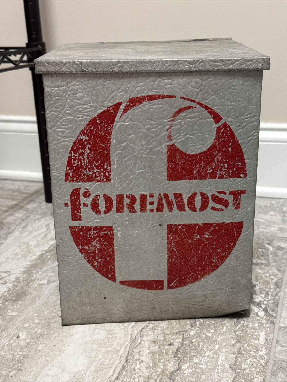 Vintage FOREMOST Dairy Galvanized Metal Milk Box