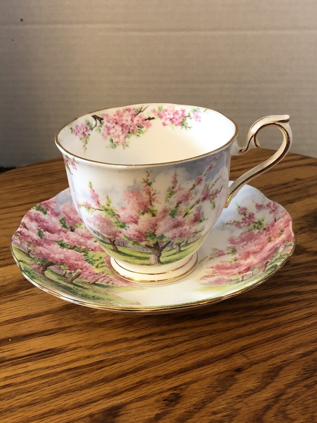 Royal Albert Teacup And Saucer. Blossom Time. Bone China. England.  #799933.