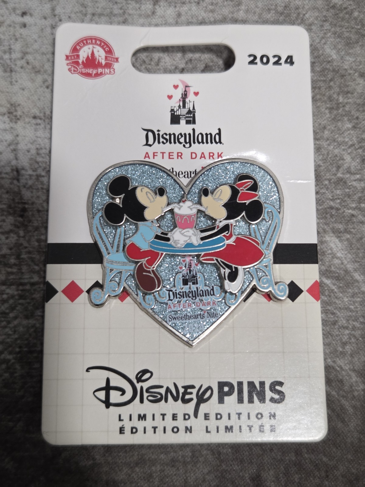 2024 Disneyland After Dark Sweethearts Nite Mickey Minnie LE Pin