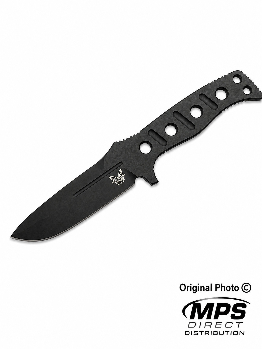 Benchmade 375BK-1 Fixed Adamas CPM-CruWear Black Fixed Blade Knife USA