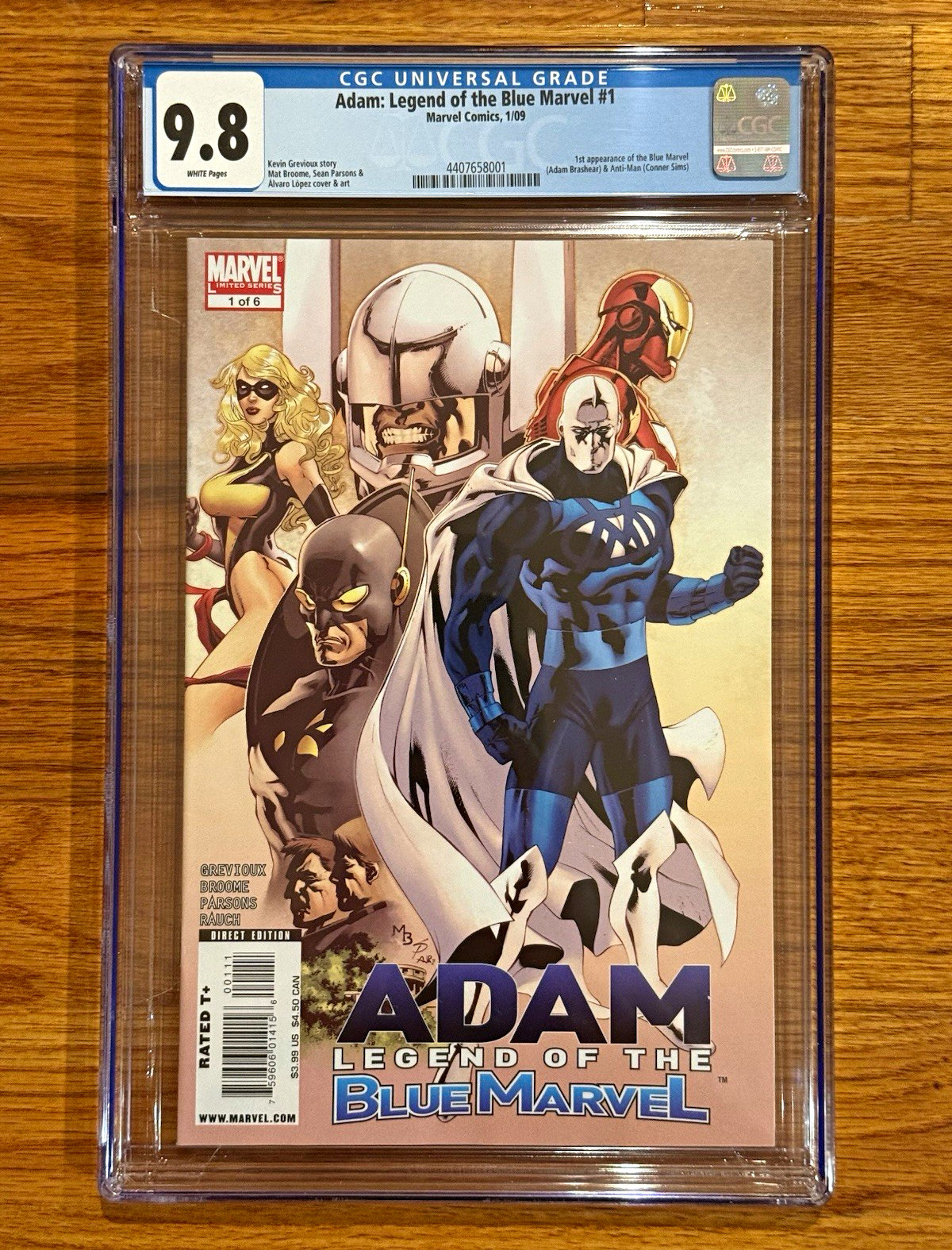 Adam Legend of the Blue Marvel #1 CGC 9.8 2009 1st Blue Marvel Anti-Man
