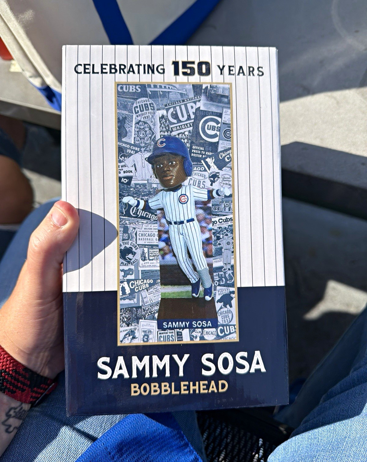 Chicago Cubs Sammy Sosa Bobblehead Celebrating 150 Years MLB Baseball