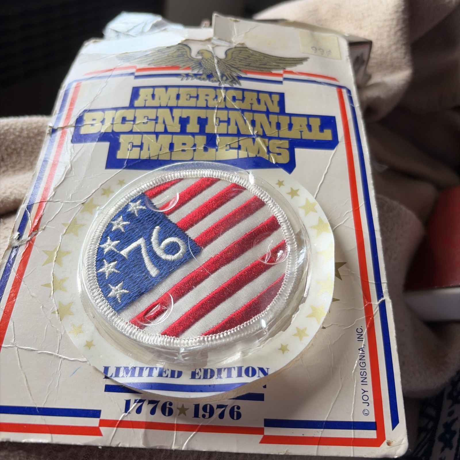 Vintage American Bicentennial Emblem Limited Edition 1776-1976 in OG packaging