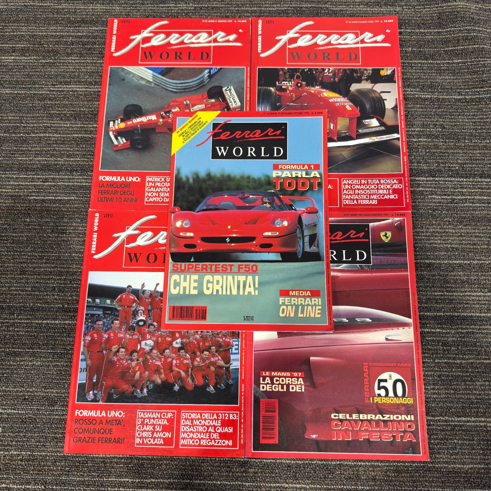 Ferrari World Magazine Lot 5 Issues 1995-1999 Italian Motorsport Ferrari F1