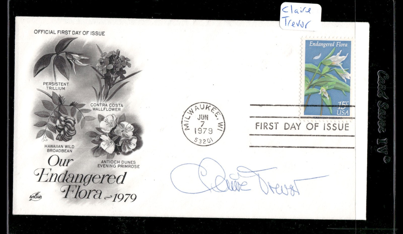 Claire Trevor Signed 1st Day Cover AUTO --Over 1000 First Day  4 sale