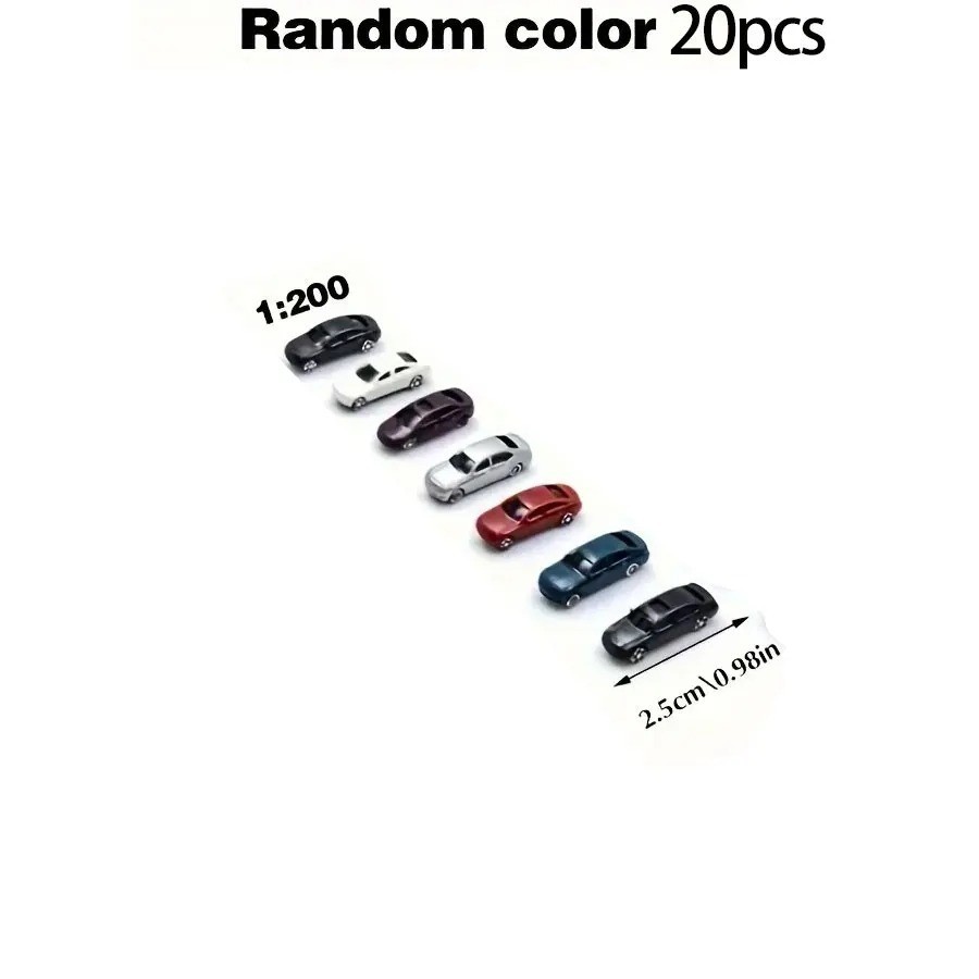 Miniature Model Cars Scale Street Scene Sedan Set for Diorama Layout