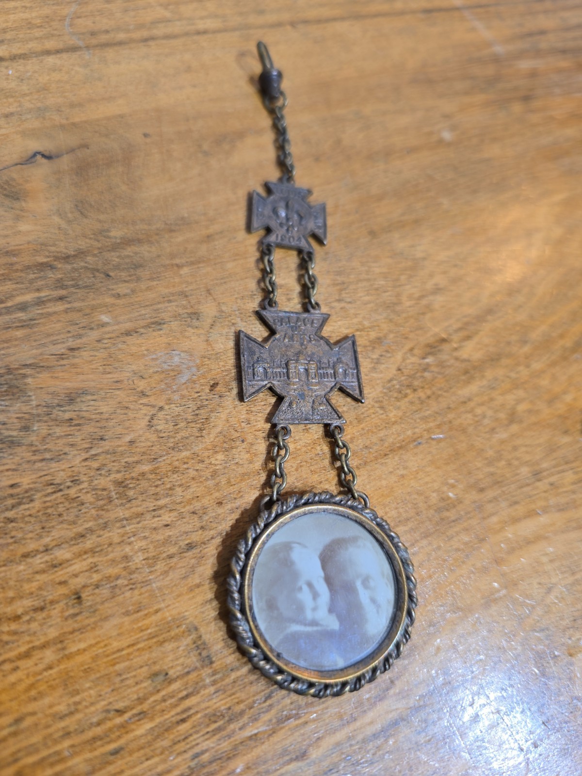1904 St Louis Worlds Fair Louisiana Purchase Exposition Watch Fob Chain