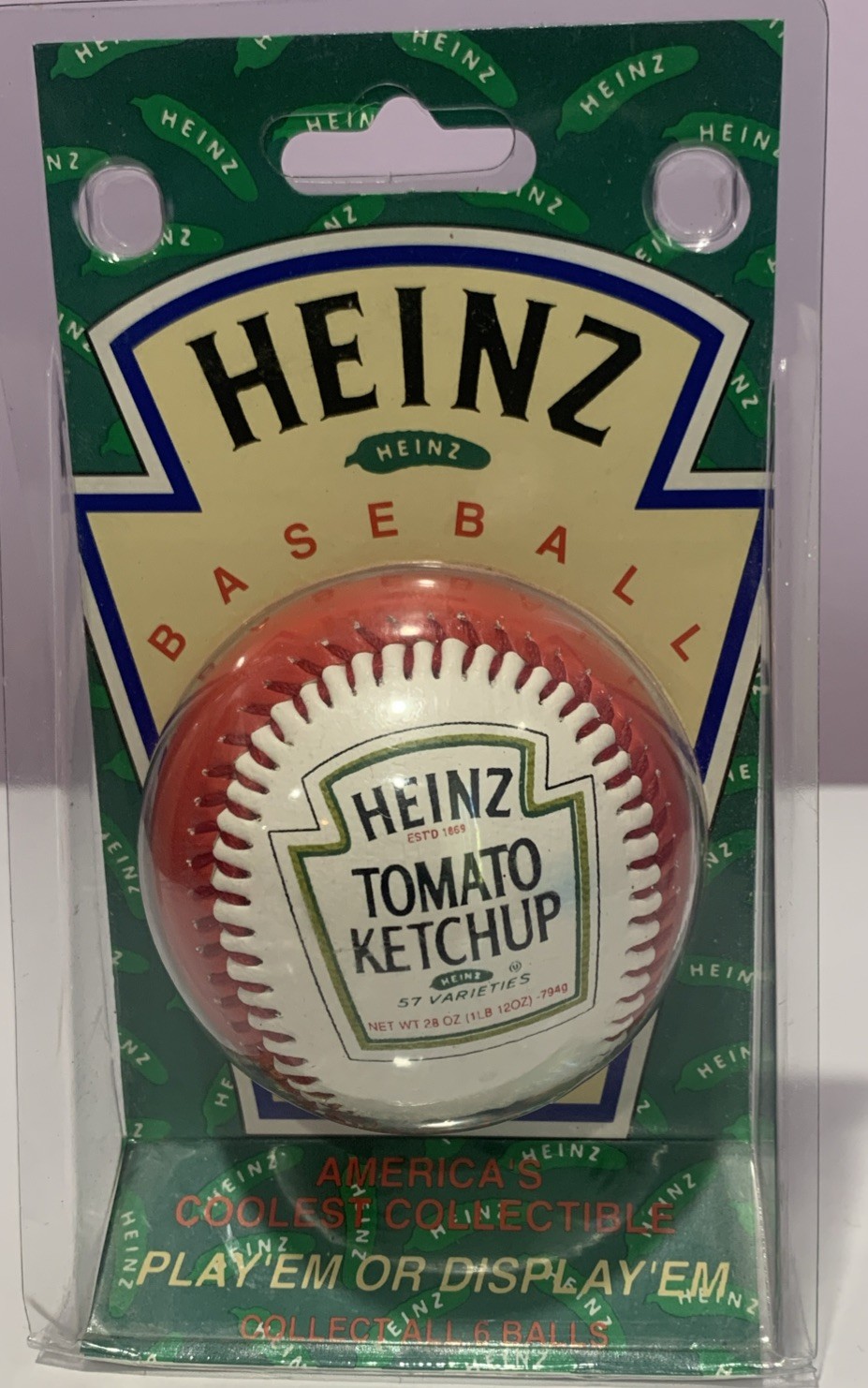 Heinz Tomato Ketchup Advertising Baseball Licensed Official League Unopened 1998