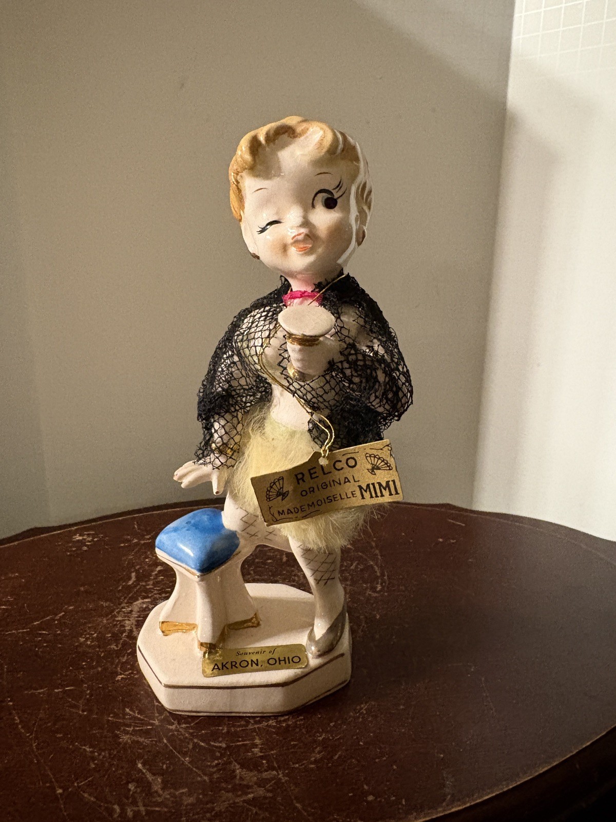 Very RaRe Vtg 1940s RELCO Naughty Pinup Stripper Burlesque Risqué Figurine💃