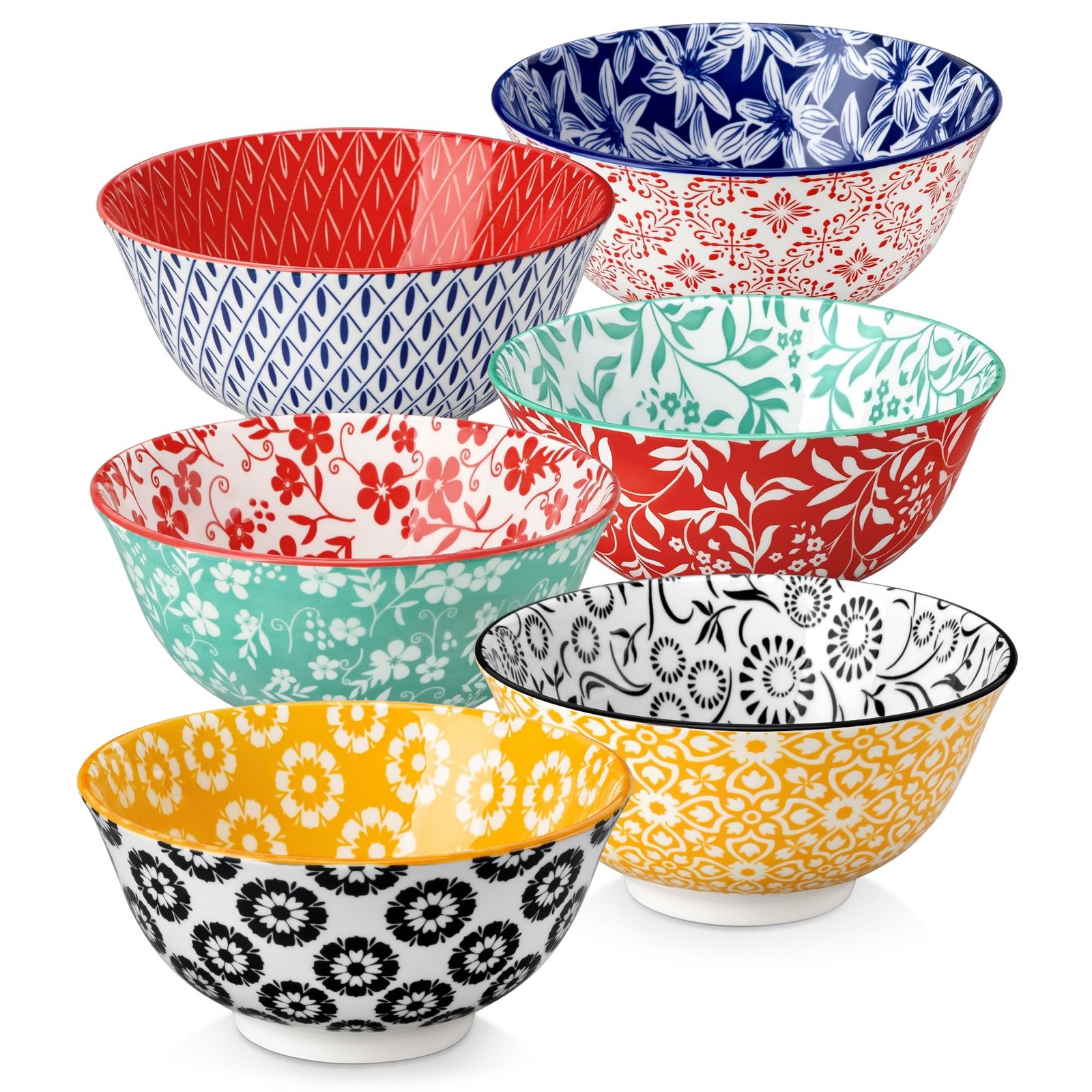 vancasso SELENE 24 oz Cereal Bowls Set of 6, Porcelain Soup Bowls | For Cerea... vancasso SELENE 24 oz Cereal Bowls Set of 6, Porcelain Soup Bowls | For Cerea...