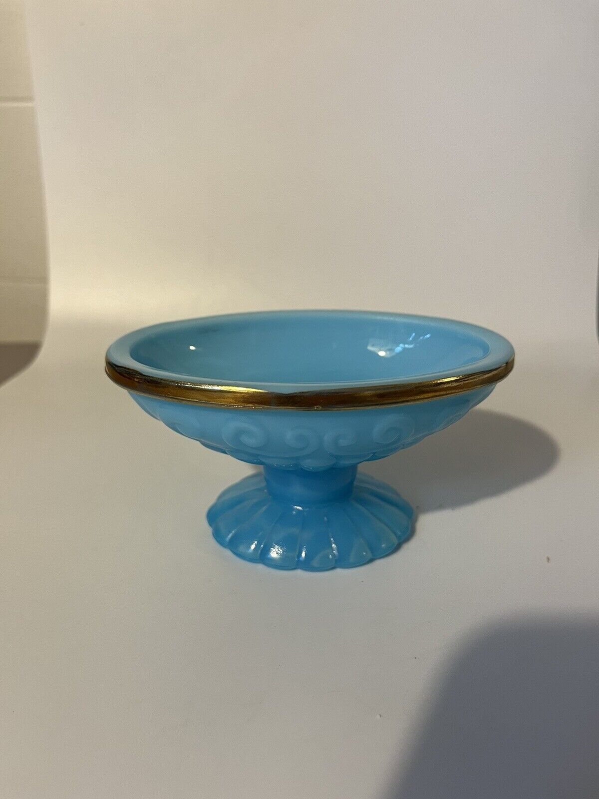 Vintage Avon Blue Opaline Glass Soap Dish