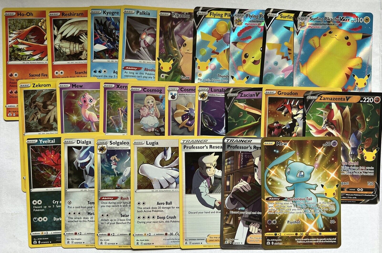 Pokemon TCG Celebrations Anniversary Full Complete Set of 25 Cards All NM/M 