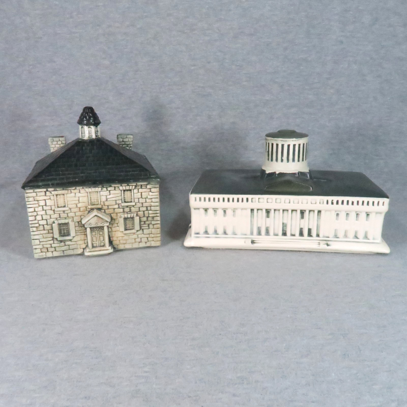 McCoy Limited Pottery Statehouse Banks Signed by Nelson/Billie