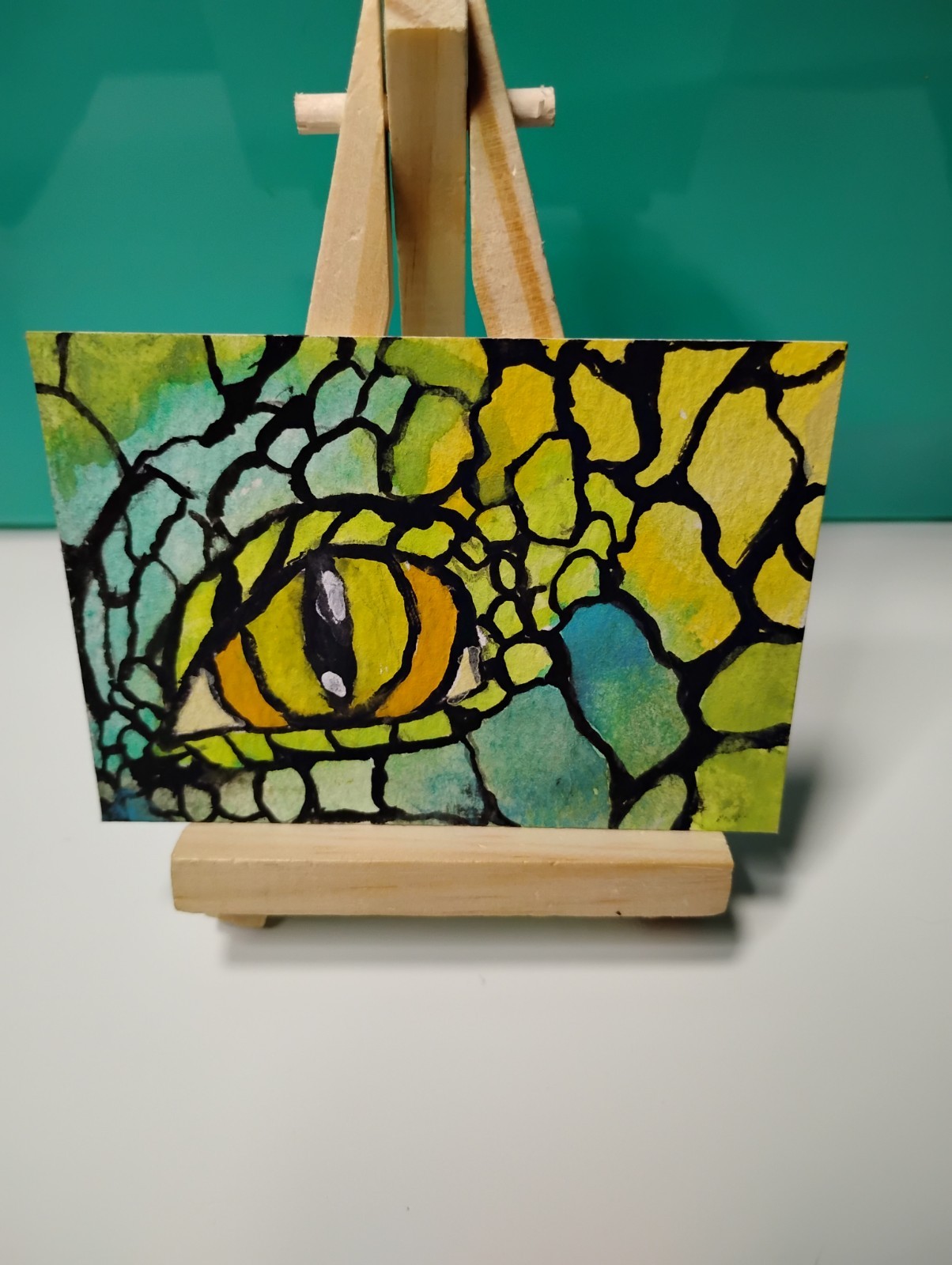 aceo original art cards Dragon Eye 