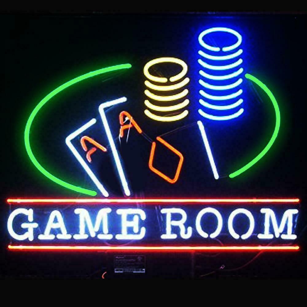 Game Room Pocket Display Real Glass Lamp Neon Signs Bar Decor 19\