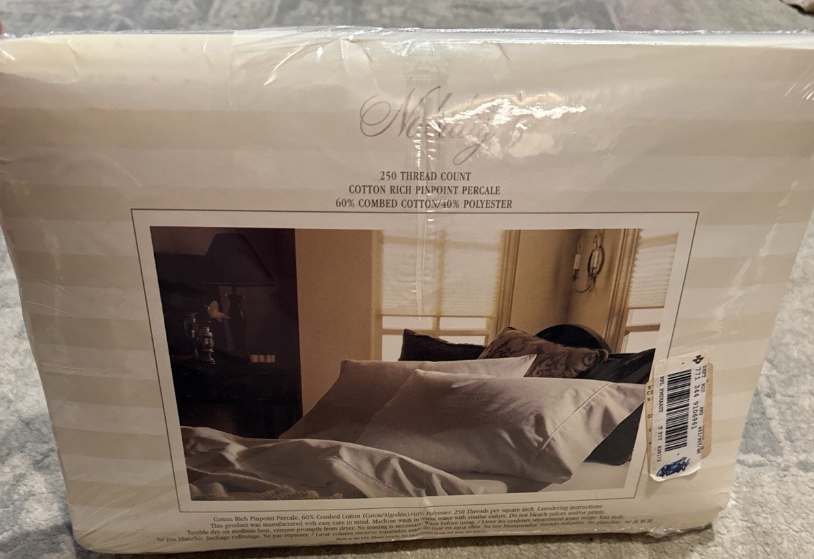 VTG New Nobility TWIN DEEP FITTED Bed Sheet Only Ivory