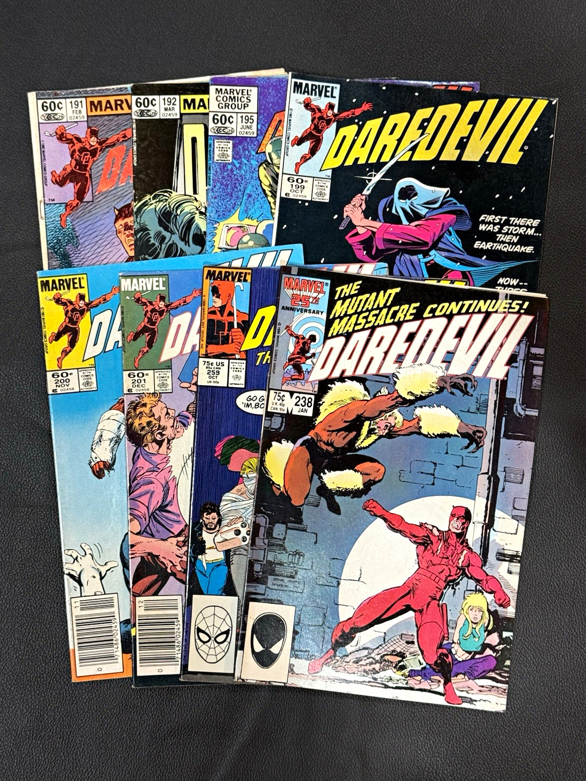 Daredevil Comic Lot of 8 #191 192 195 199 200 201 238 259 Marvel 1980s