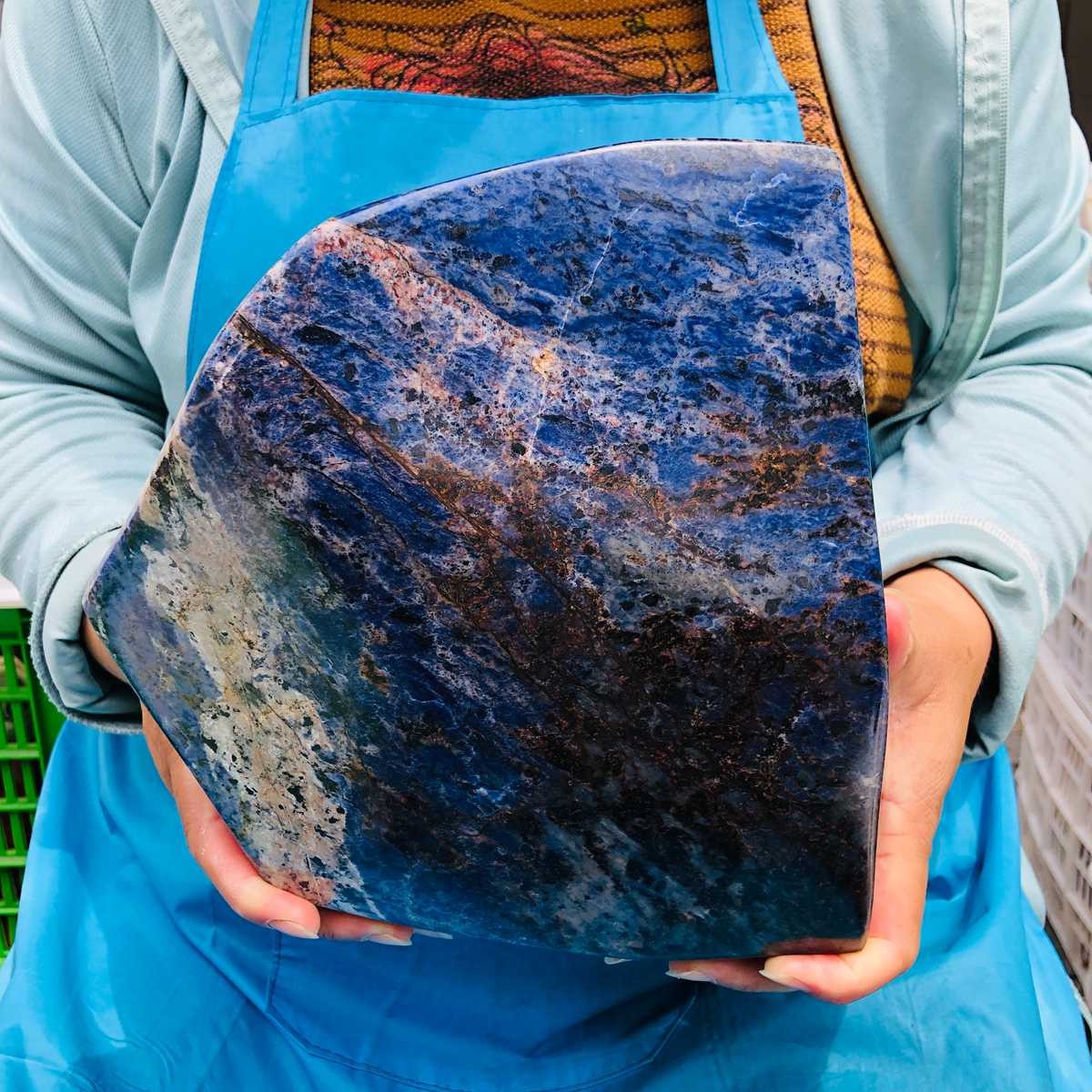 14.76LB Large Natural Blue Vein Stone Quartz Crystal Mineral Healing Sample 5900