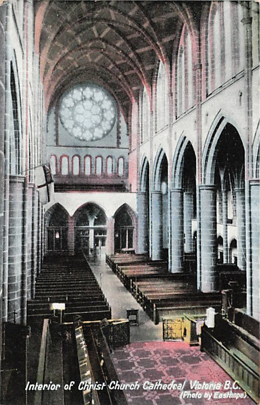 Postcard Canada: Interior Christ Church Cathedral, Victoria, BC WB