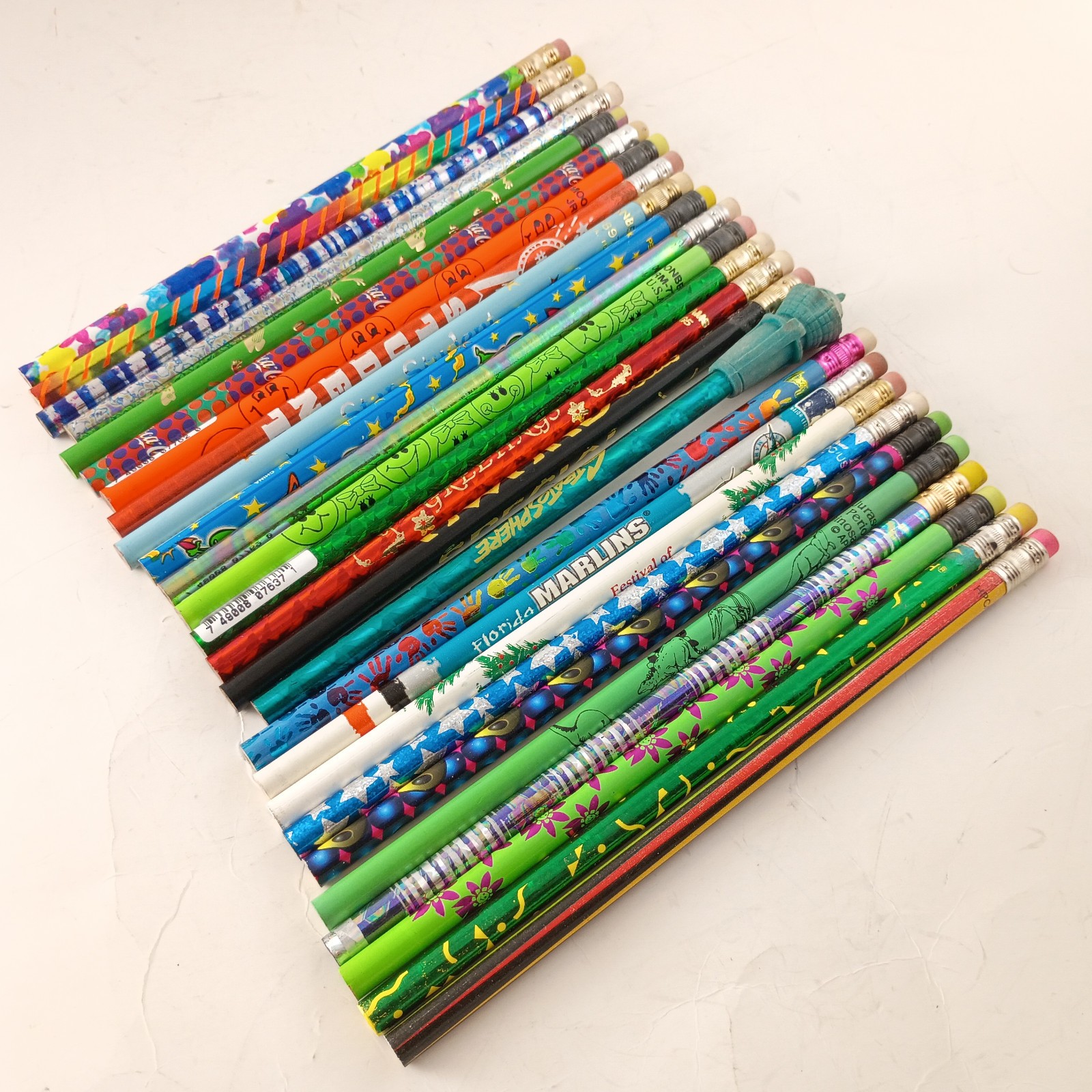 1990s - 90s - Lot of 26 Vintage Novelty Pencils - Unused - NEW - 