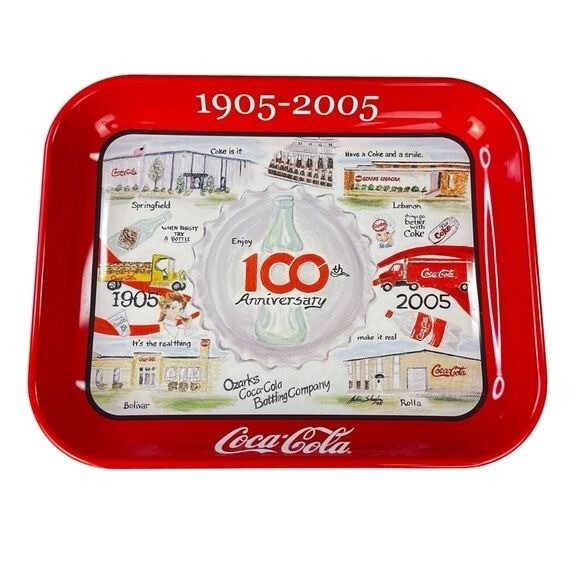 6 Coca-Cola 100 Anniversary 1905-2005 Trays