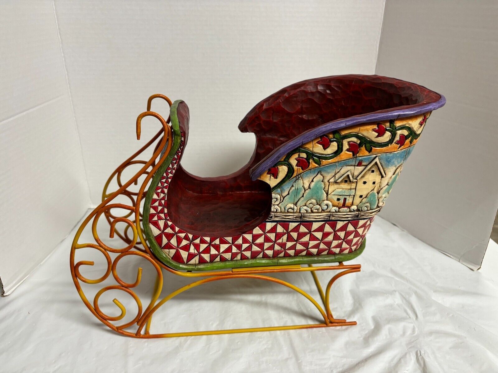 2005 Heartwood Creek Jim Shore A Sleigh Full of Dreams Quilted Enesco Christmas