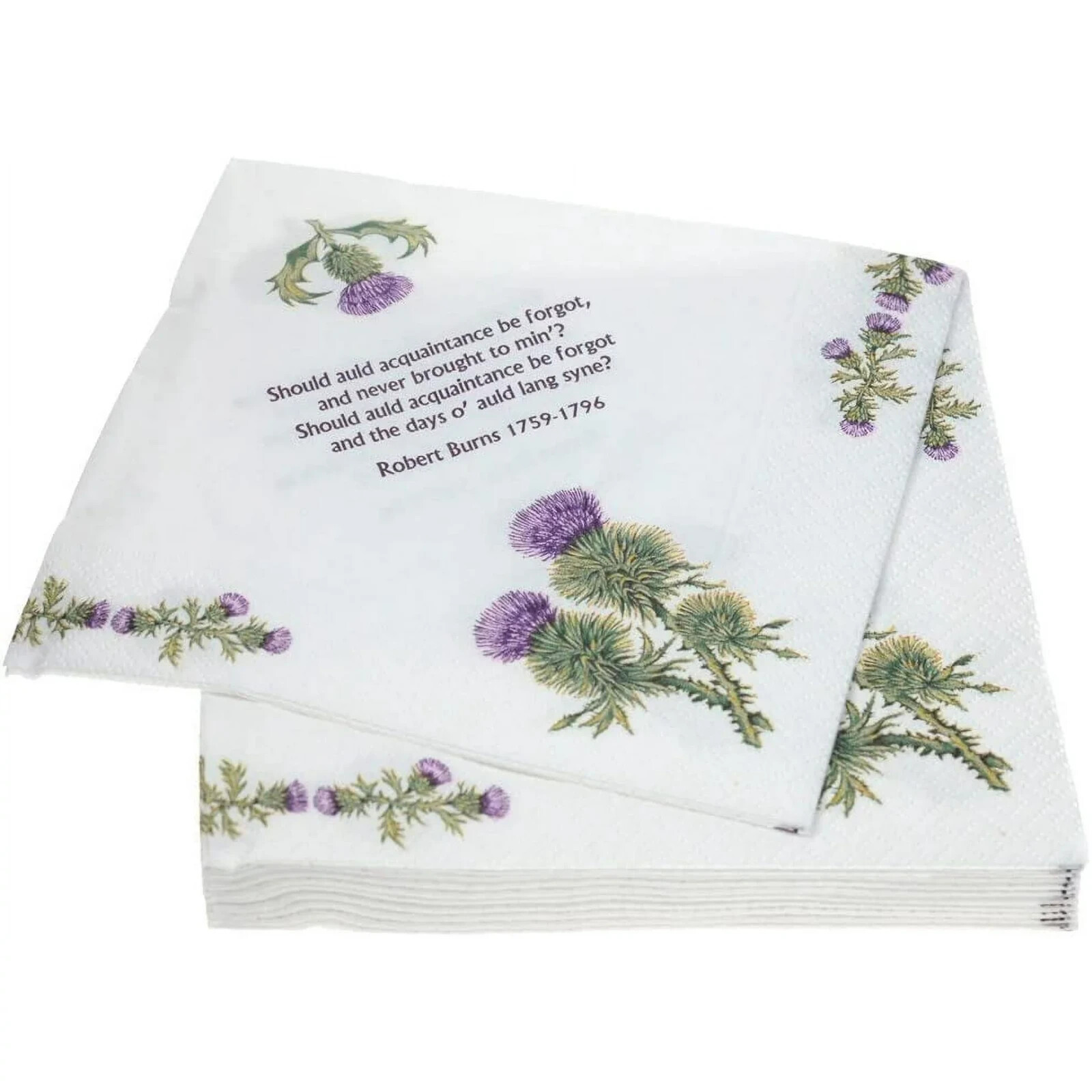 Glen Appin of Scotland Scottish Pack of 20 Robert Burns Poem 3 Ply Paper Napkins