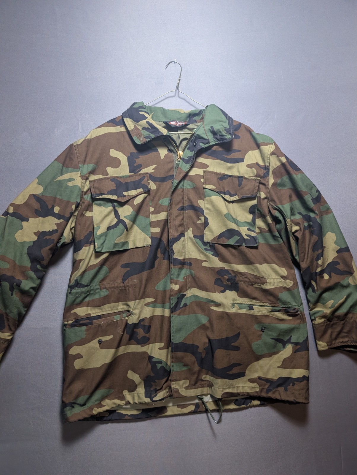 Tru-Spec US Military M65 Field Jacket Mens L Multicolor Camouflage Snap Full Zip