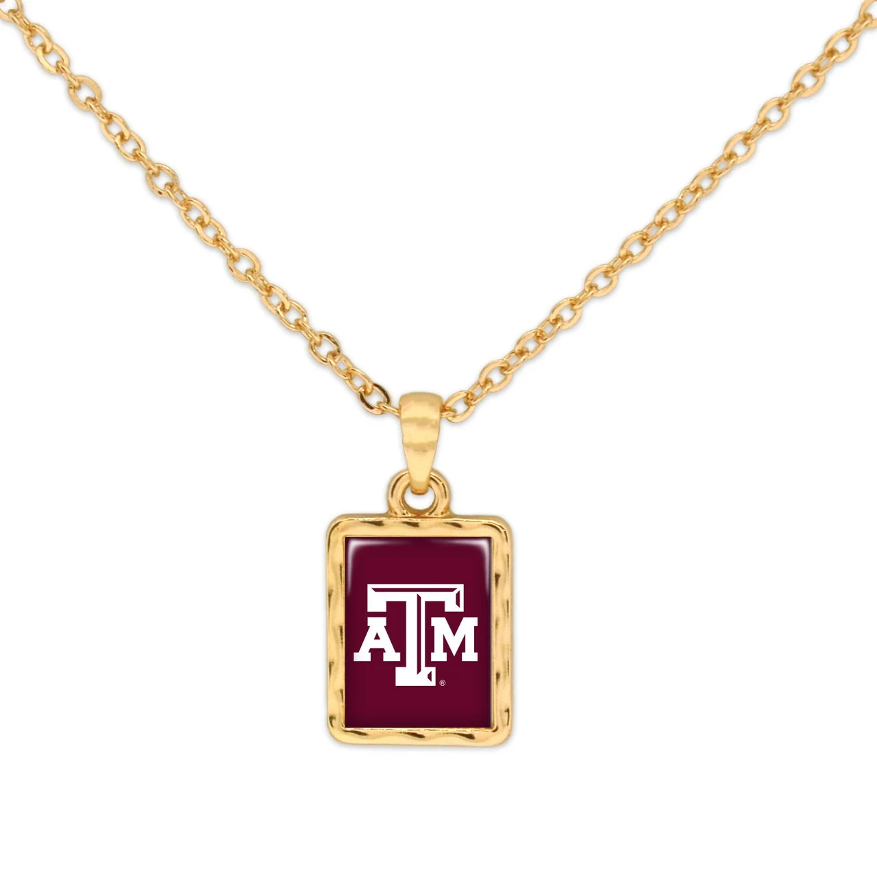 Texas A&M Aggies, Licensed Emblem Necklace, 18K gold plated