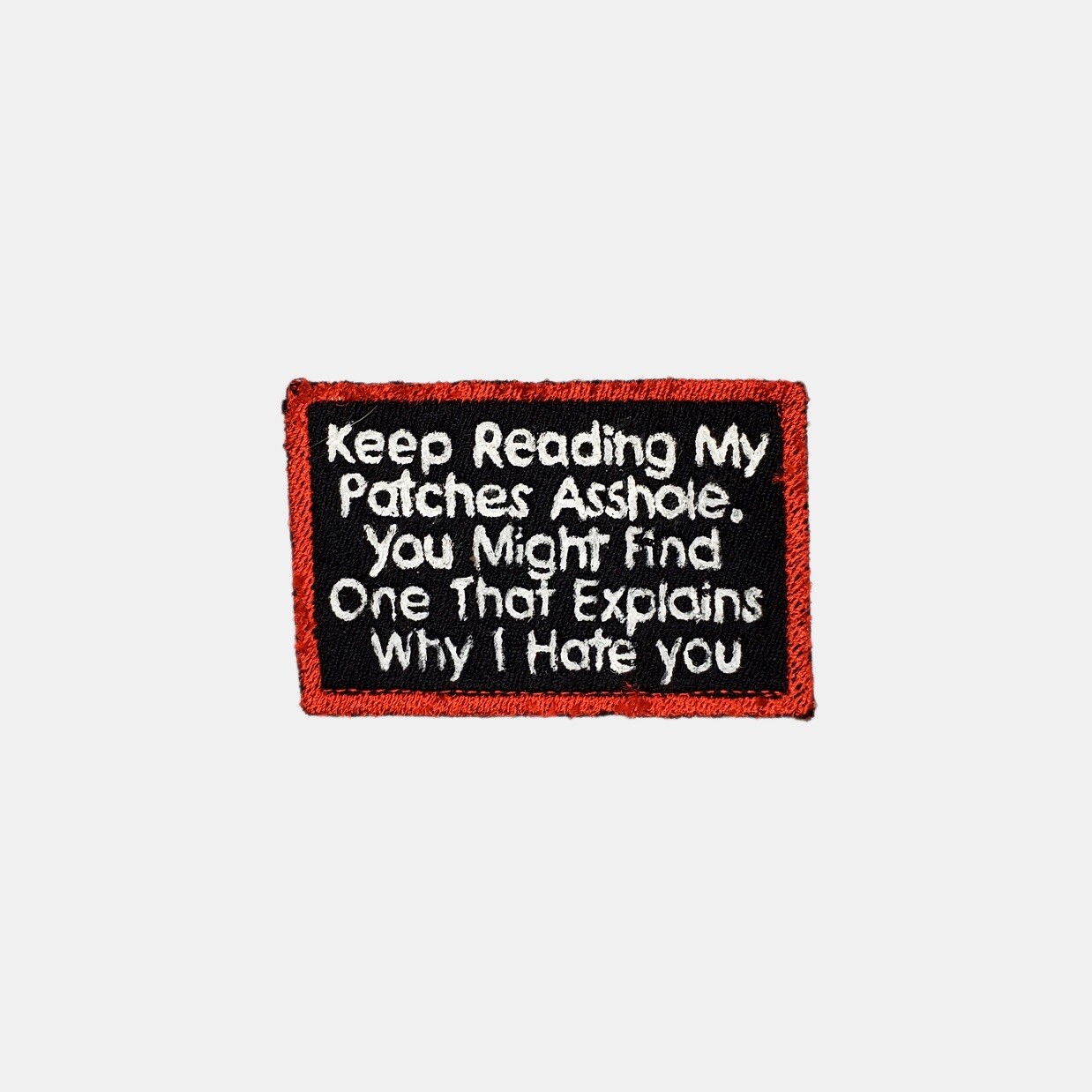 Keep Reading My Patches AHole Embroidered Patch Funny Biker Vest Sew On NEW 