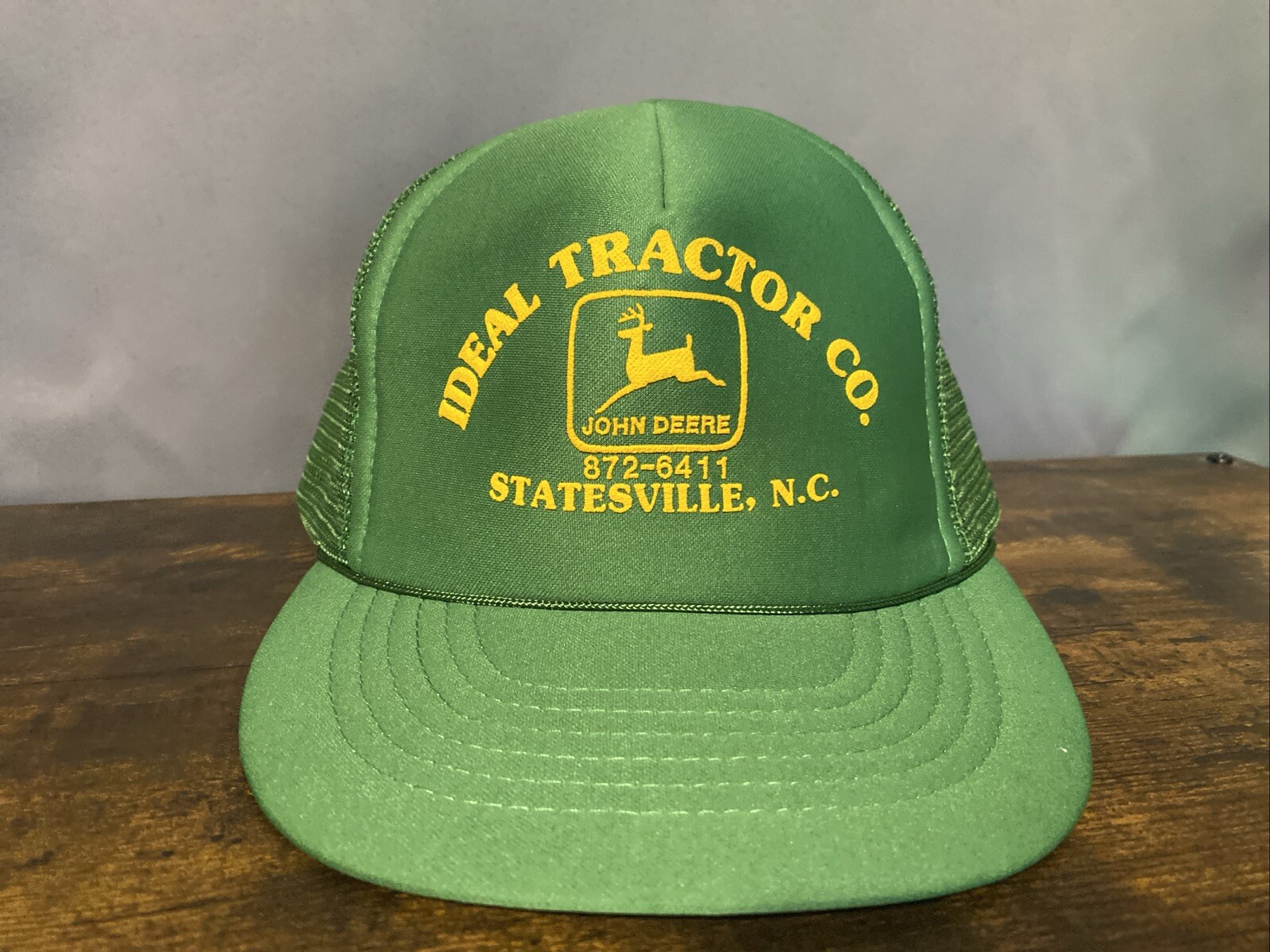 Vintage Ideal Tractor Co. John Deere  Statesville, N.C. SnapBack Mesh Hat Cap
