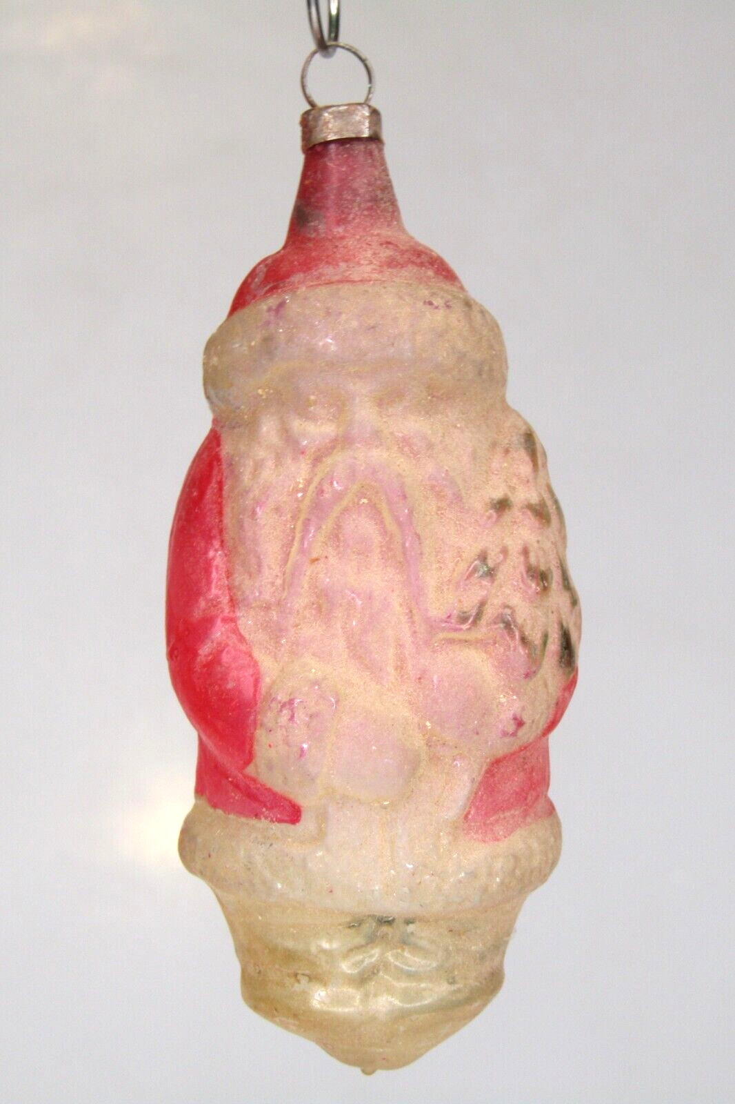 Antique Victorian Blown Glass SANTA Belsnickel Figure Christmas Ornament Germany