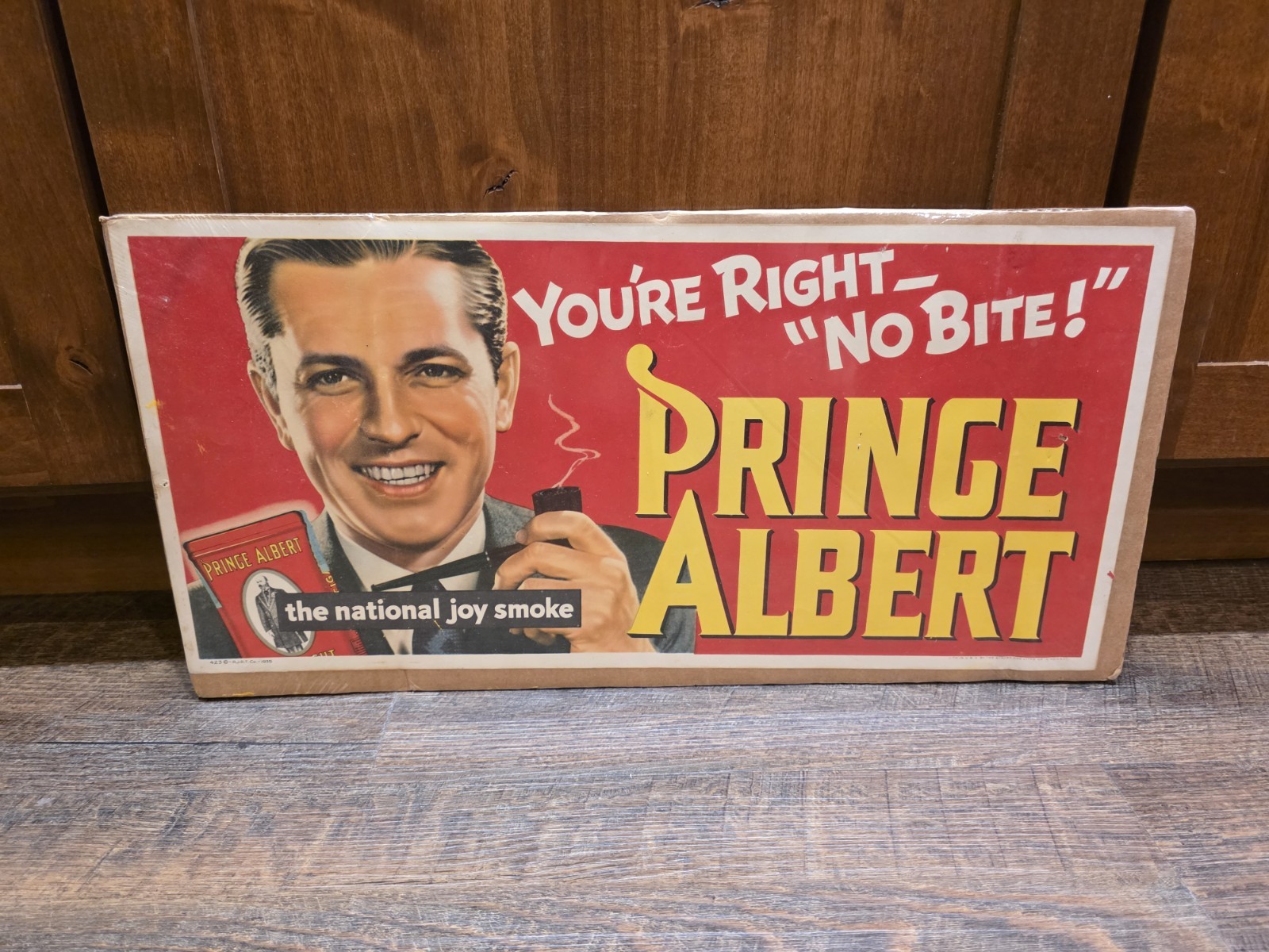 Vtg 1935 Prince Albert Tobacco Store Sign You’re Right No Bite Strobridge Litho