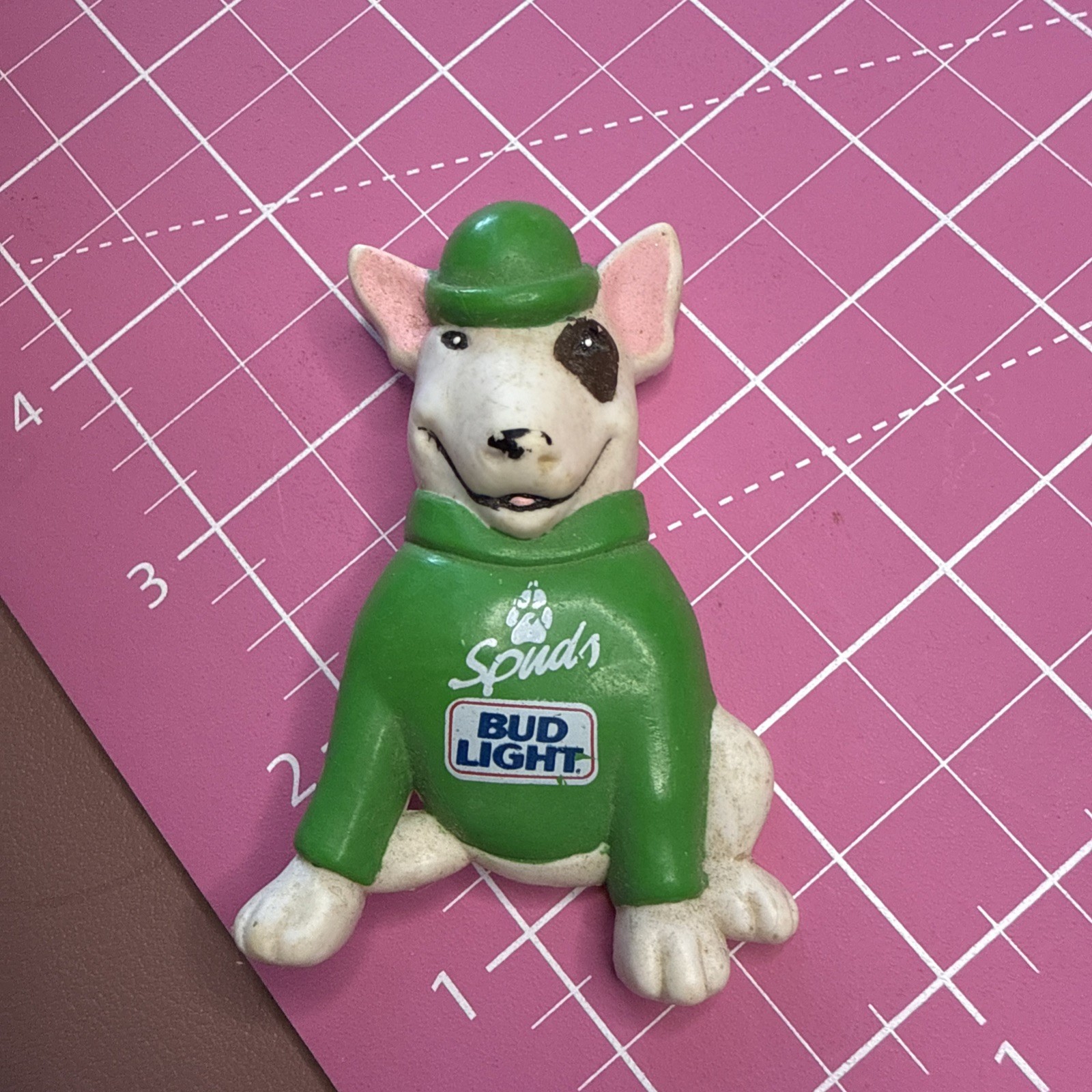 Vintage 1987 Spuds Mackenzie Bud Light Irish St Patrick's Day Pin Button